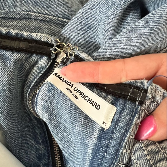 NEW NWOT Amanda Uprichard Symone Strapless Denim Maxi Dress In Cielo Blue - Picture 7 of 8